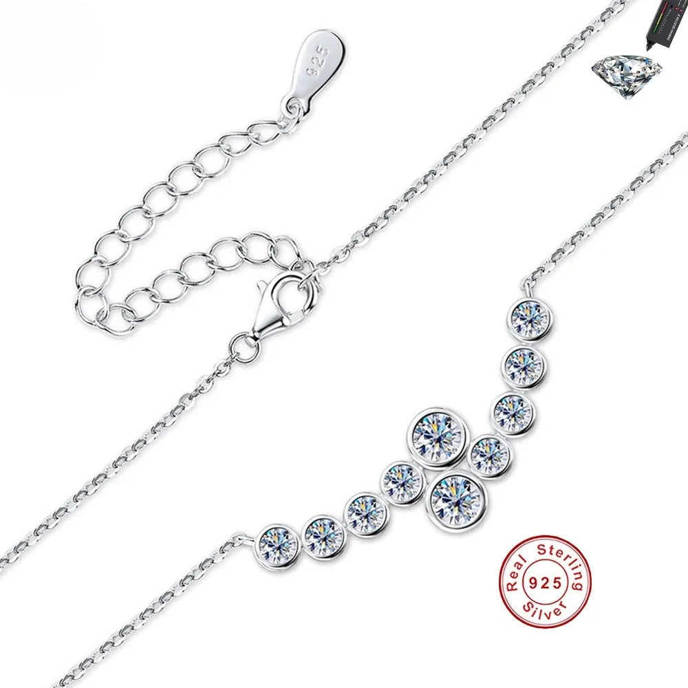 Moissanite Cascade Necklace