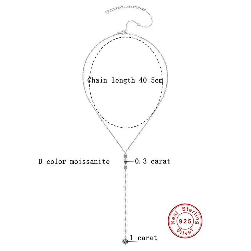 Moissanite Drop Necklace